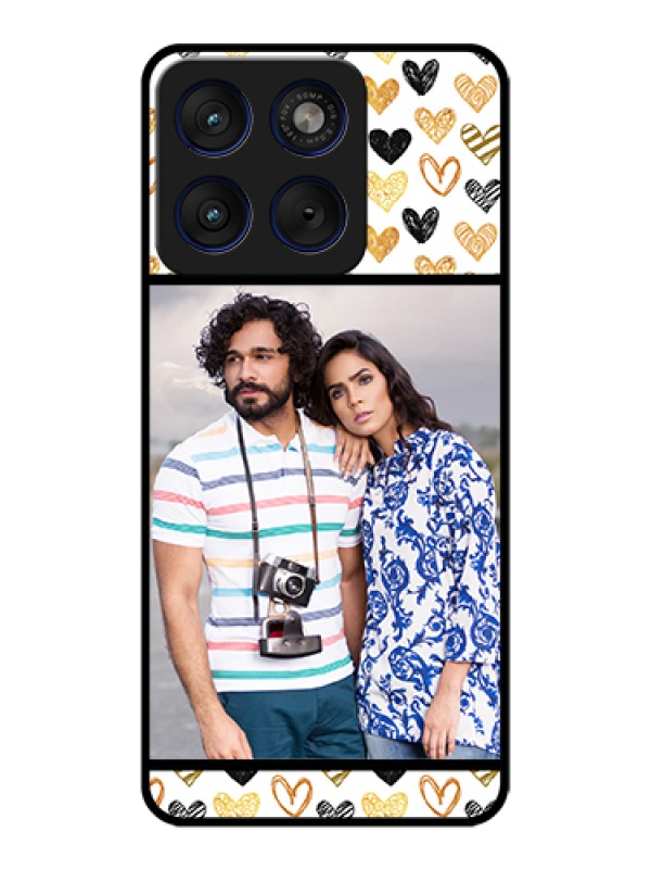 Custom Motorola Edge 70 5G Custom Glass Phone Case - Love Symbol Design