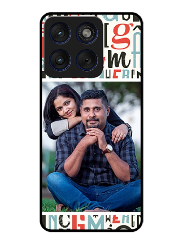 Custom Motorola Edge 70 5G Custom Glass Phone Case - Alphabet Design