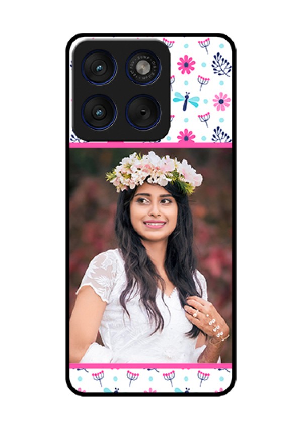 Motorola Edge 70 5G Custom Glass Phone Case - Colorful Flower Design