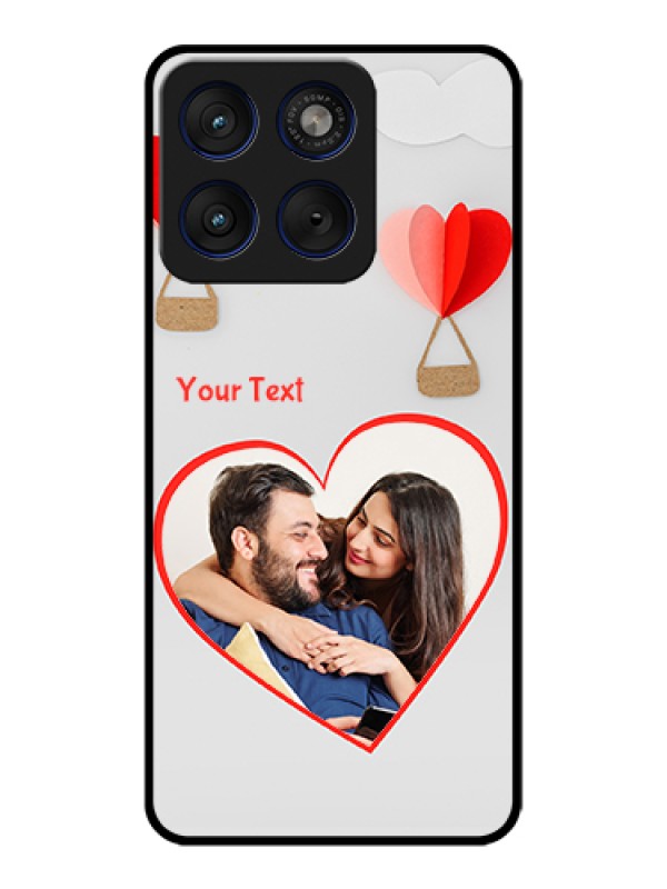Custom Motorola Edge 70 5G Custom Glass Phone Case - Parachute Love Design