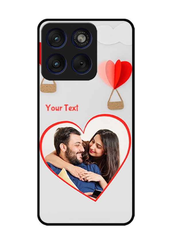 Motorola Edge 70 5G Custom Glass Phone Case - Parachute Love Design