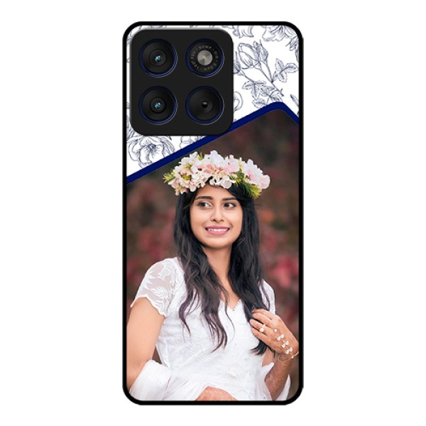 Motorola Edge 70 5G Custom Glass Phone Case - Classy Floral Design