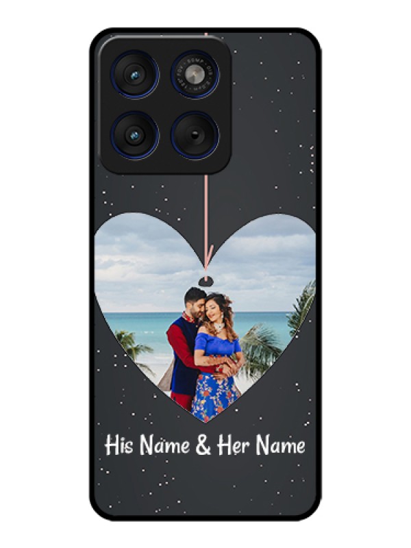 Custom Motorola Edge 70 5G Custom Glass Phone Case - Hanging Heart Design