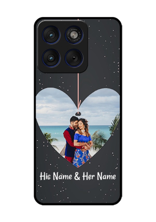 Motorola Edge 70 5G Custom Glass Phone Case - Hanging Heart Design