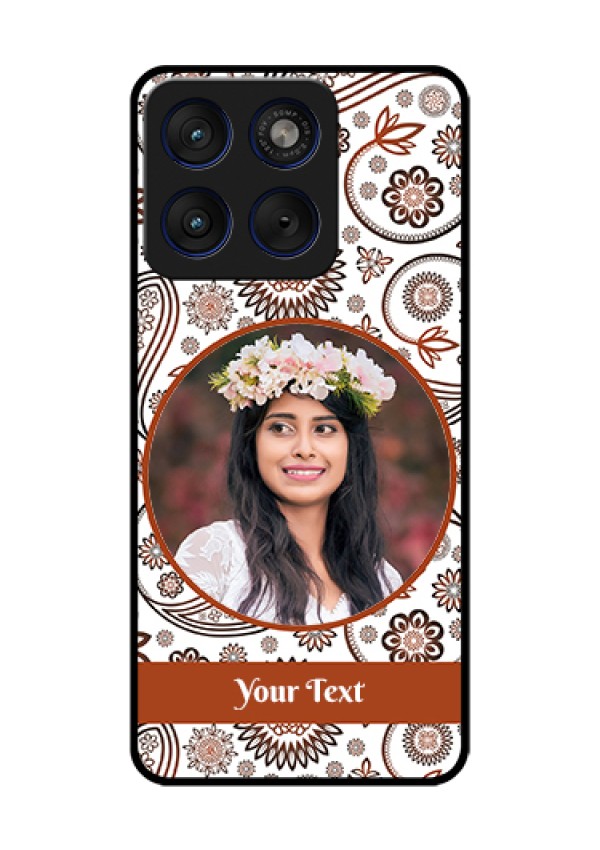 Motorola Edge 70 5G Custom Glass Phone Case - Abstract Flower Design