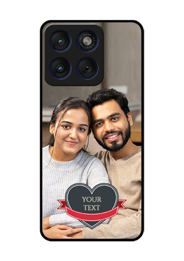 Motorola Edge 70 5G Custom Glass Phone Case - Just Married Couple Design