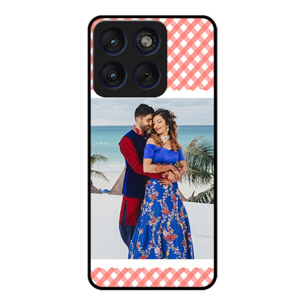 Motorola Edge 70 5G Custom Glass Phone Case - Pink Pattern Design