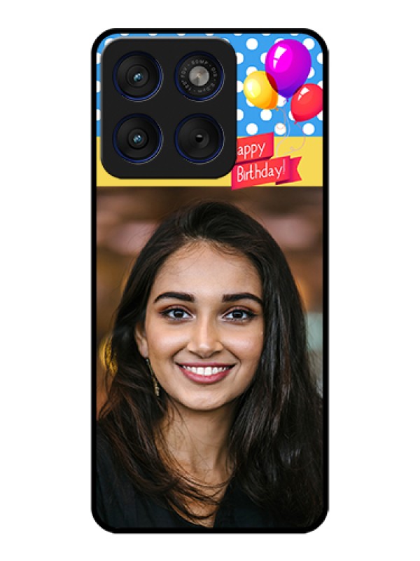 Custom Motorola Edge 70 5G Custom Glass Phone Case - Happy Birthday Design