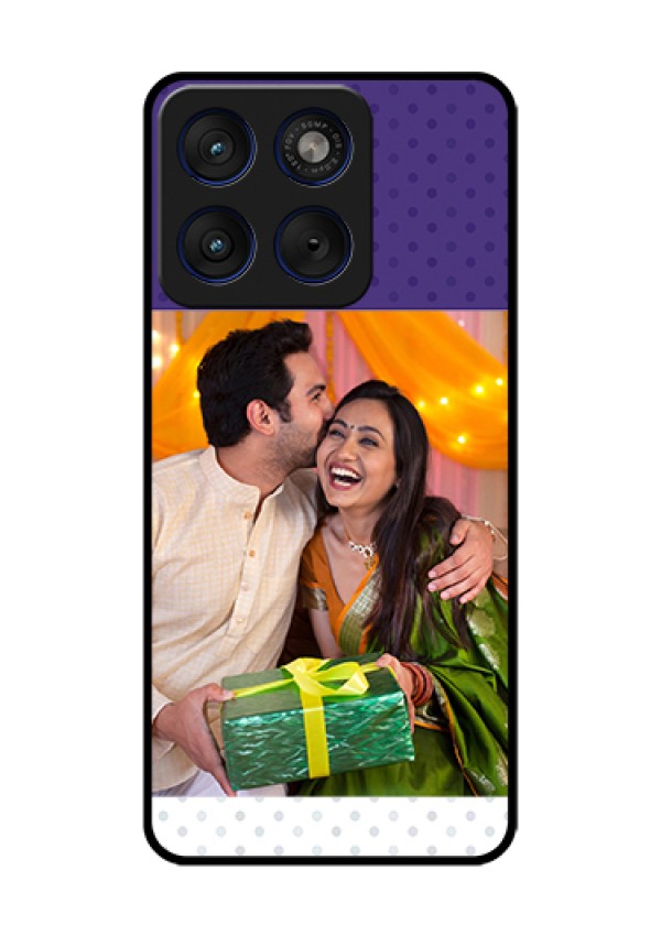 Motorola Edge 70 5G Custom Glass Phone Case - Violet Colored Pattern Design
