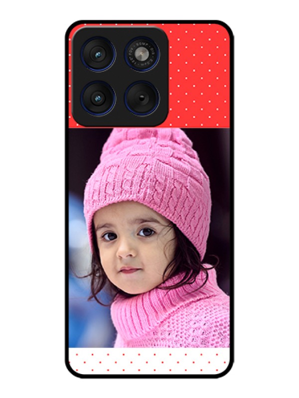 Custom Motorola Edge 70 5G Custom Glass Phone Case - Red Pattern Design