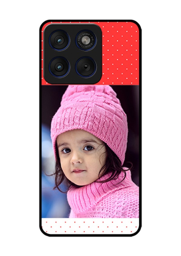Motorola Edge 70 5G Custom Glass Phone Case - Red Pattern Design
