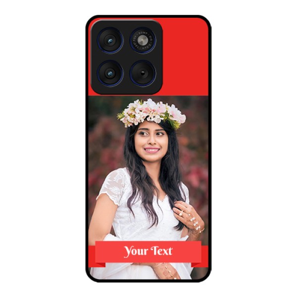 Motorola Edge 70 5G Custom Glass Phone Case - Simple Red Color Design Motorola Edge 70 5G Custom Glass Phone Case - Simple Red Color Design