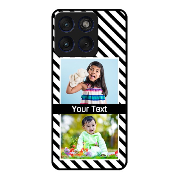 Motorola Edge 70 5G Custom Glass Phone Case - Black And White Stripes Design Motorola Edge 70 5G Custom Glass Phone Case - Black And White Stripes Design