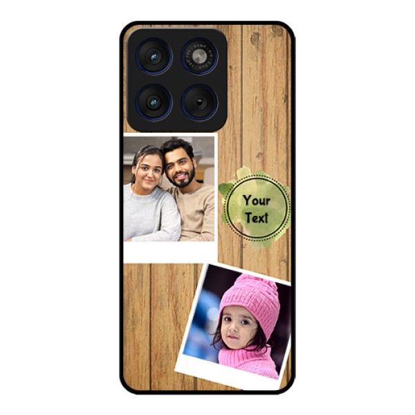 Motorola Edge 70 5G Custom Glass Phone Case - Wooden Texture Design