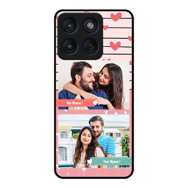 Motorola Edge 70 5G Custom Glass Phone Case - Photo With Heart Design Motorola Edge 70 5G Custom Glass Phone Case - Photo With Heart Design