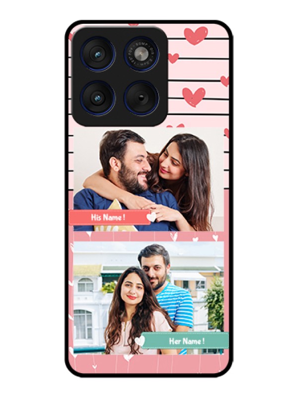 Custom Motorola Edge 70 5G Custom Glass Phone Case - Photo With Heart Design