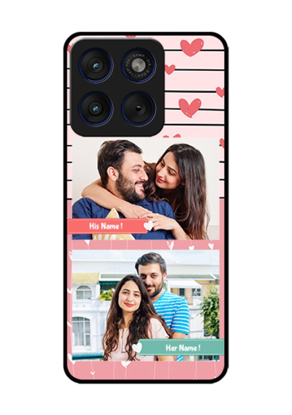 Motorola Edge 70 5G Custom Glass Phone Case - Photo With Heart Design
