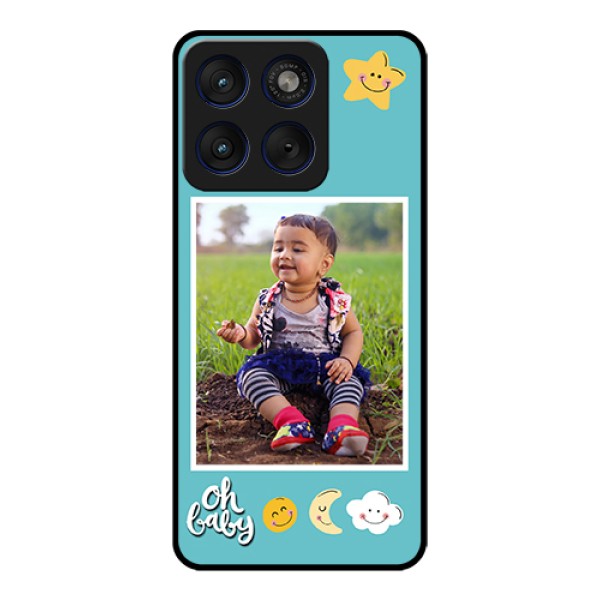 Motorola Edge 70 5G Custom Glass Phone Case - Smiley Kids Stars Design Motorola Edge 70 5G Custom Glass Phone Case - Smiley Kids Stars Design