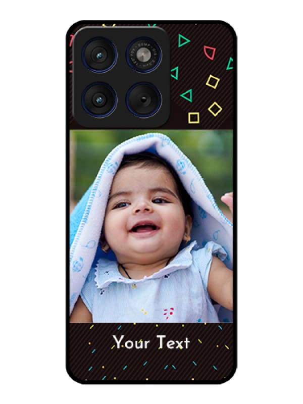 Custom Motorola Edge 70 5G Custom Glass Phone Case - With Confetti Birthday Design