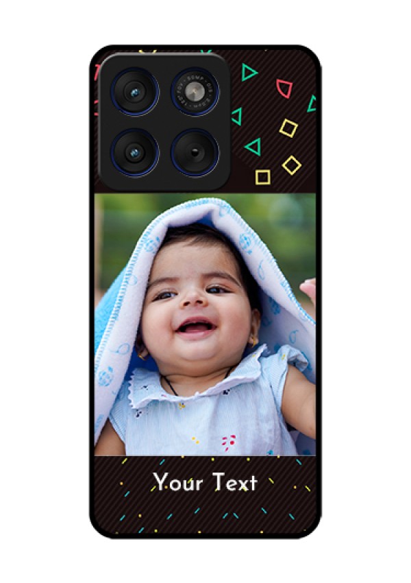 Motorola Edge 70 5G Custom Glass Phone Case - With Confetti Birthday Design