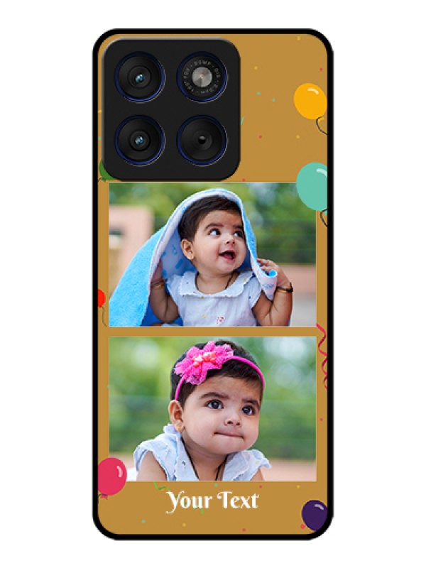 Custom Motorola Edge 70 5G Custom Glass Phone Case - Image Holder With Birthday Celebrations Design