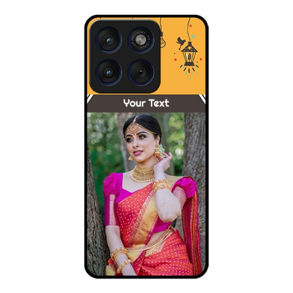 Motorola Edge 70 5G Custom Glass Phone Case - With Family Picture And Icons Motorola Edge 70 5G Custom Glass Phone Case - With Family Picture And Icons
