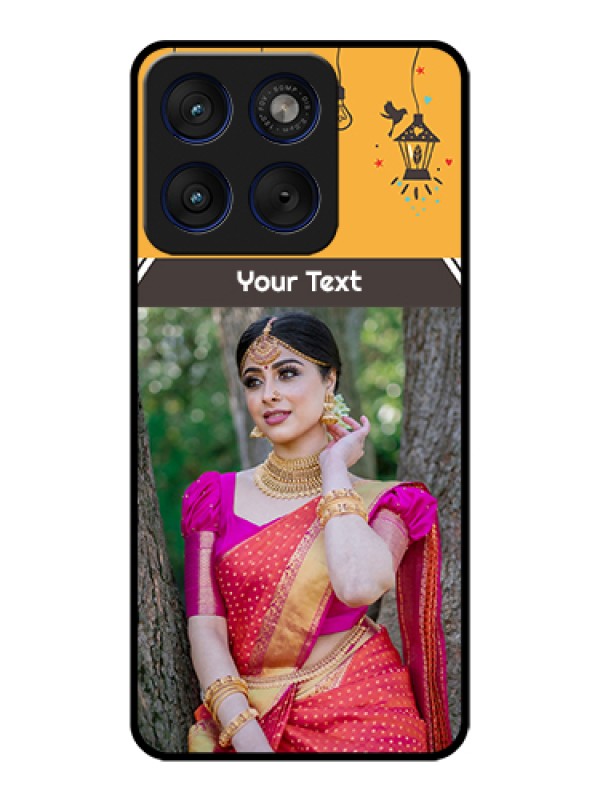 Custom Motorola Edge 70 5G Custom Glass Phone Case - With Family Picture And Icons