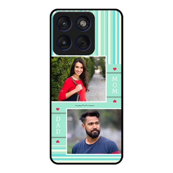 Motorola Edge 70 5G Custom Glass Phone Case - Mom & Dad Pic Design