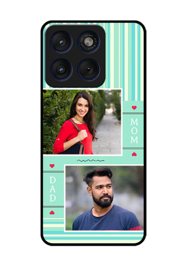 Motorola Edge 70 5G Custom Glass Phone Case - Mom & Dad Pic Design