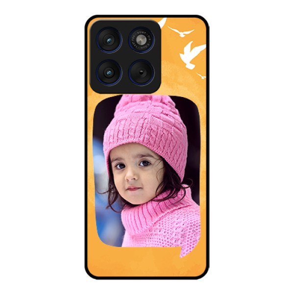 Motorola Edge 70 5G Custom Glass Phone Case - Water Color Design With Bird Icons Motorola Edge 70 5G Custom Glass Phone Case - Water Color Design With Bird Icons