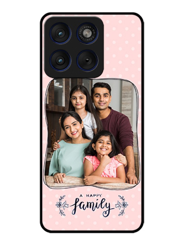 Custom Motorola Edge 70 5G Custom Glass Phone Case - Family With Dots Design