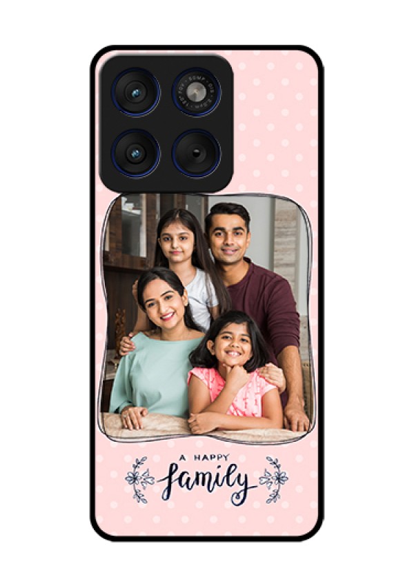 Motorola Edge 70 5G Custom Glass Phone Case - Family With Dots Design