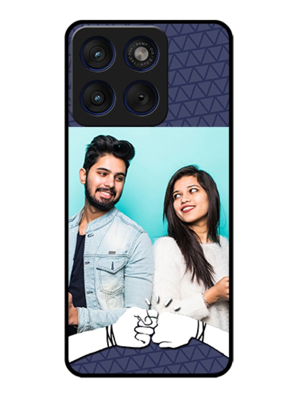 Custom Motorola Edge 70 5G Custom Glass Phone Case - With Best Friends Design