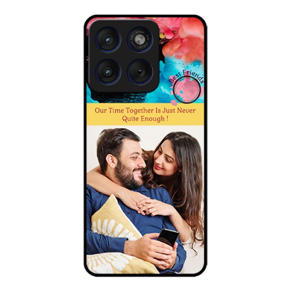 Motorola Edge 70 5G Custom Glass Phone Case - Quote With Acrylic Painting Design