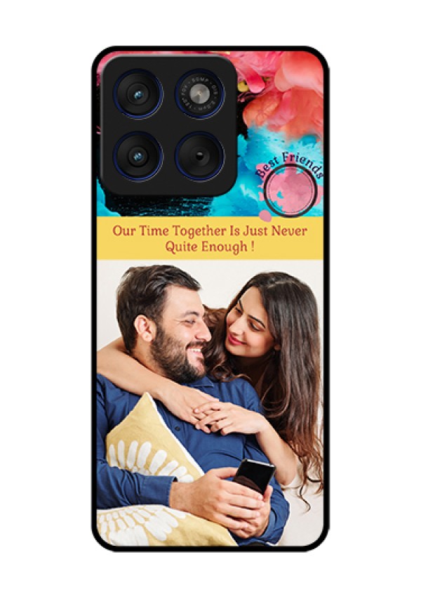 Motorola Edge 70 5G Custom Glass Phone Case - Quote With Acrylic Painting Design