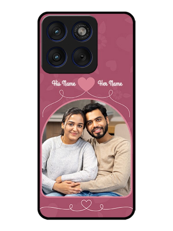 Custom Motorola Edge 70 5G Custom Glass Phone Case - Love Floral Design