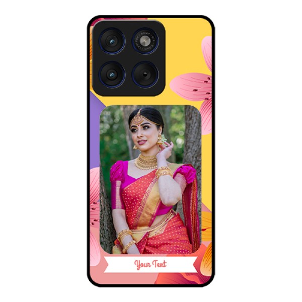 Motorola Edge 70 5G Custom Glass Phone Case - 3 Image With Vintage Floral Design Motorola Edge 70 5G Custom Glass Phone Case - 3 Image With Vintage Floral Design