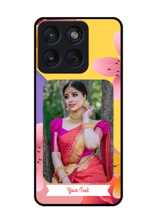 Motorola Edge 70 5G Custom Glass Phone Case - 3 Image With Vintage Floral Design