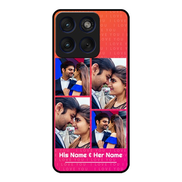 Motorola Edge 70 5G Custom Glass Phone Case - I Love You Pink Design Motorola Edge 70 5G Custom Glass Phone Case - I Love You Pink Design