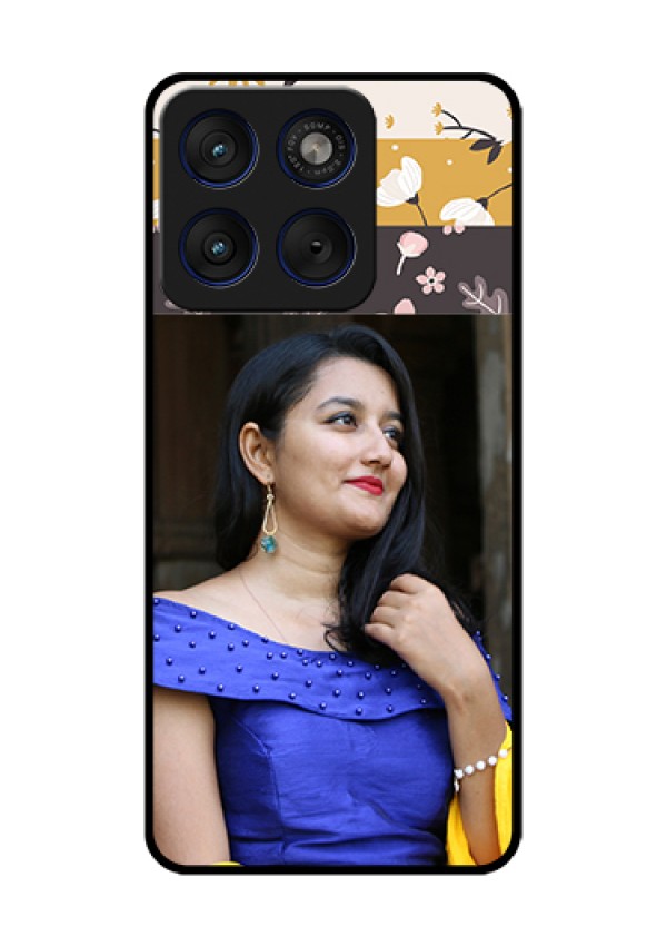 Motorola Edge 70 5G Custom Glass Phone Case - Stylish Floral Design