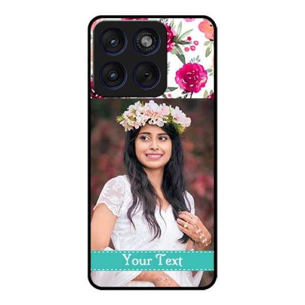 Motorola Edge 70 5G Custom Glass Phone Case - Water Colors Floral Design Motorola Edge 70 5G Custom Glass Phone Case - Water Colors Floral Design