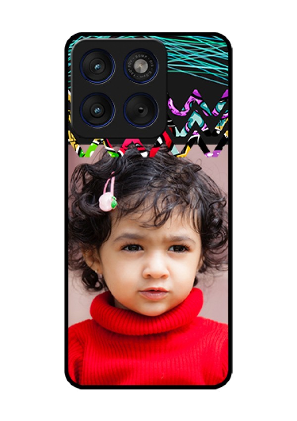Motorola Edge 70 5G Custom Glass Phone Case - Neon Abstract Design
