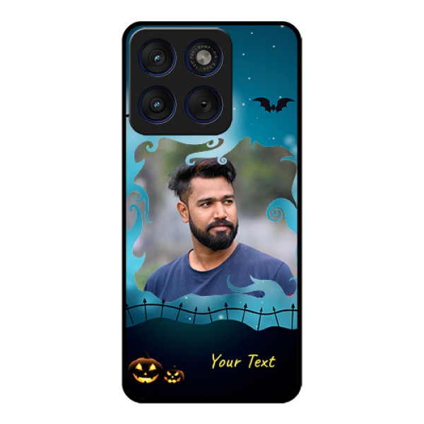 Motorola Edge 70 5G Custom Glass Phone Case - Halloween Frame Design