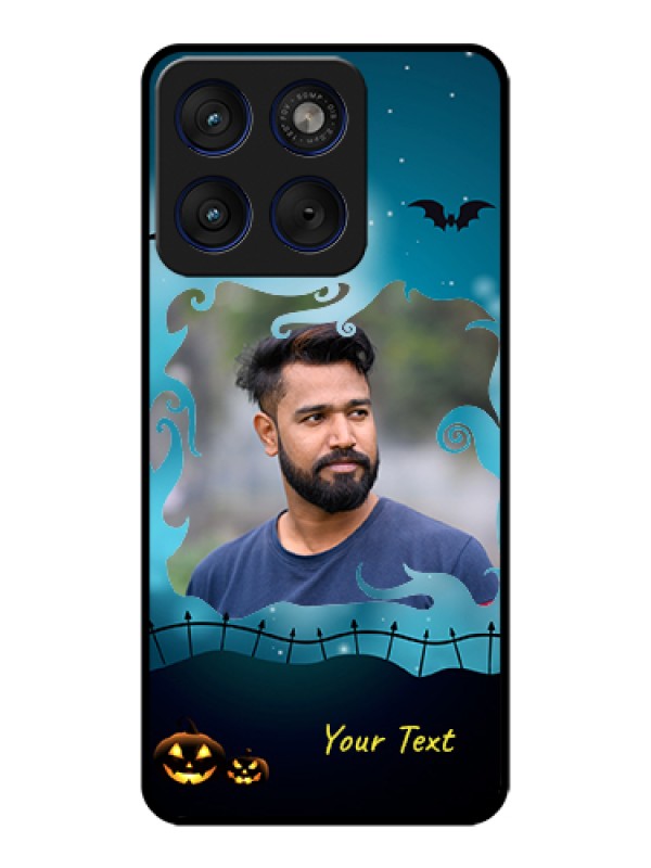 Custom Motorola Edge 70 5G Custom Glass Phone Case - Halloween Frame Design