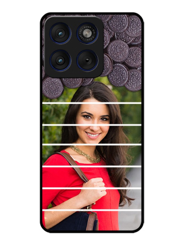 Custom Motorola Edge 70 5G Custom Glass Phone Case - With Oreo Biscuit Design