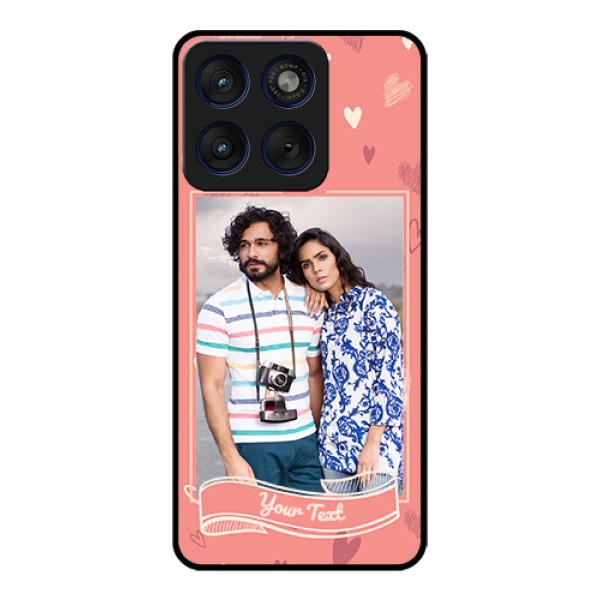 Motorola Edge 70 5G Custom Glass Phone Case - Love Doodle Art Design