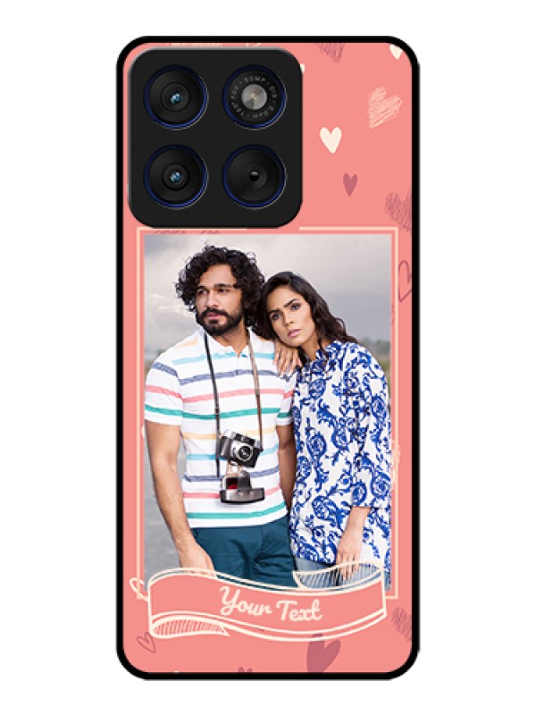 Custom Motorola Edge 70 5G Custom Glass Phone Case - Love Doodle Art Design