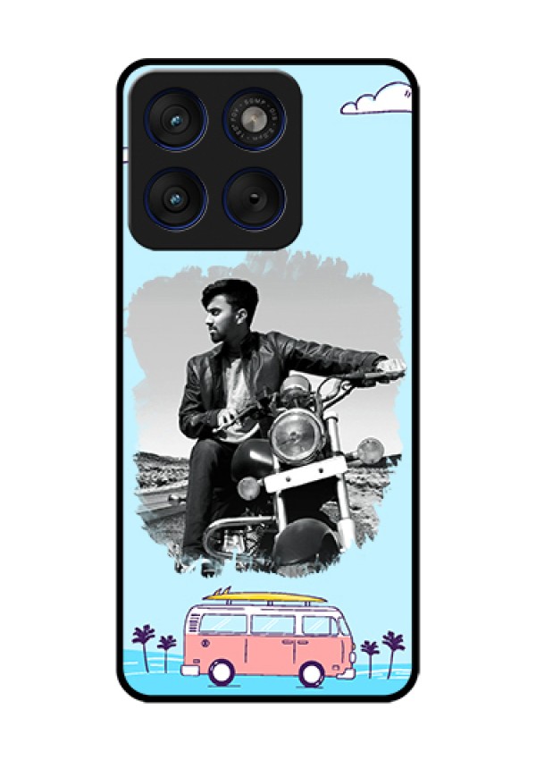 Motorola Edge 70 5G Custom Glass Phone Case - Travel & Adventure Design