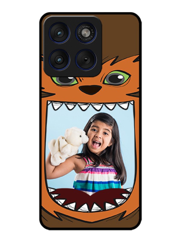 Custom Motorola Edge 70 5G Custom Glass Phone Case - Owl Monster Back Case Design