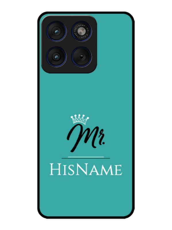 Custom Motorola Edge 70 5G Custom Glass Phone Case - Mr With Name Design